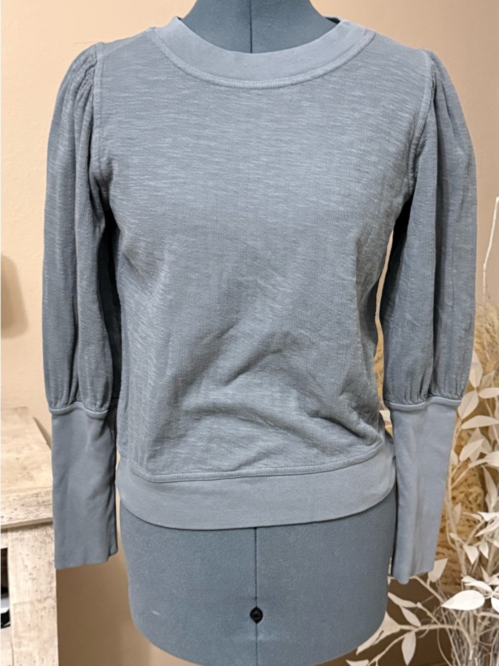 Apiece Apart Slate Blue Long Sleeve Pullover